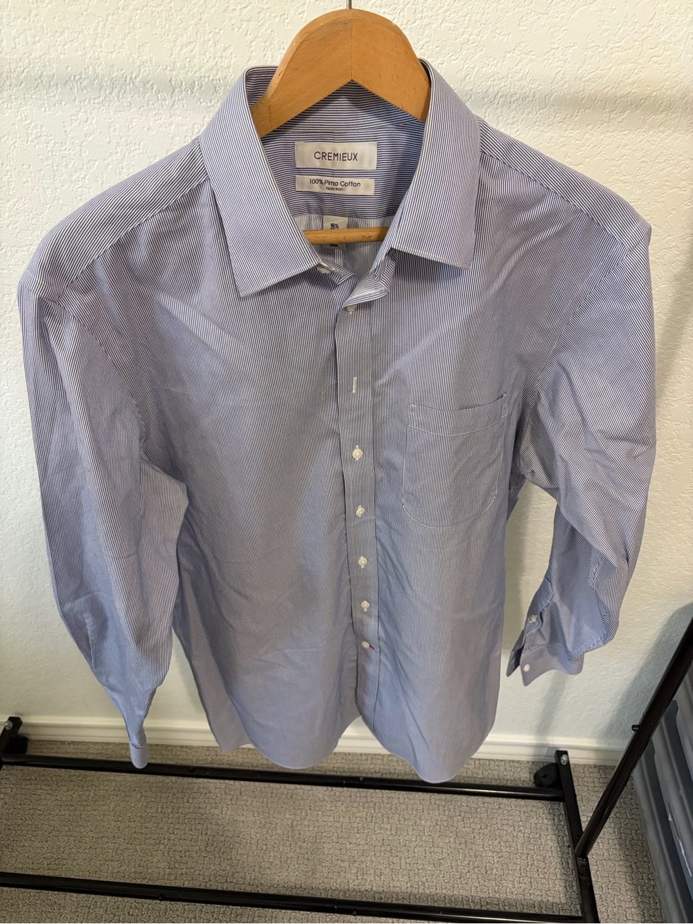 Daniel Cremieux Blue Pinstripe Cotton Dress Shirt